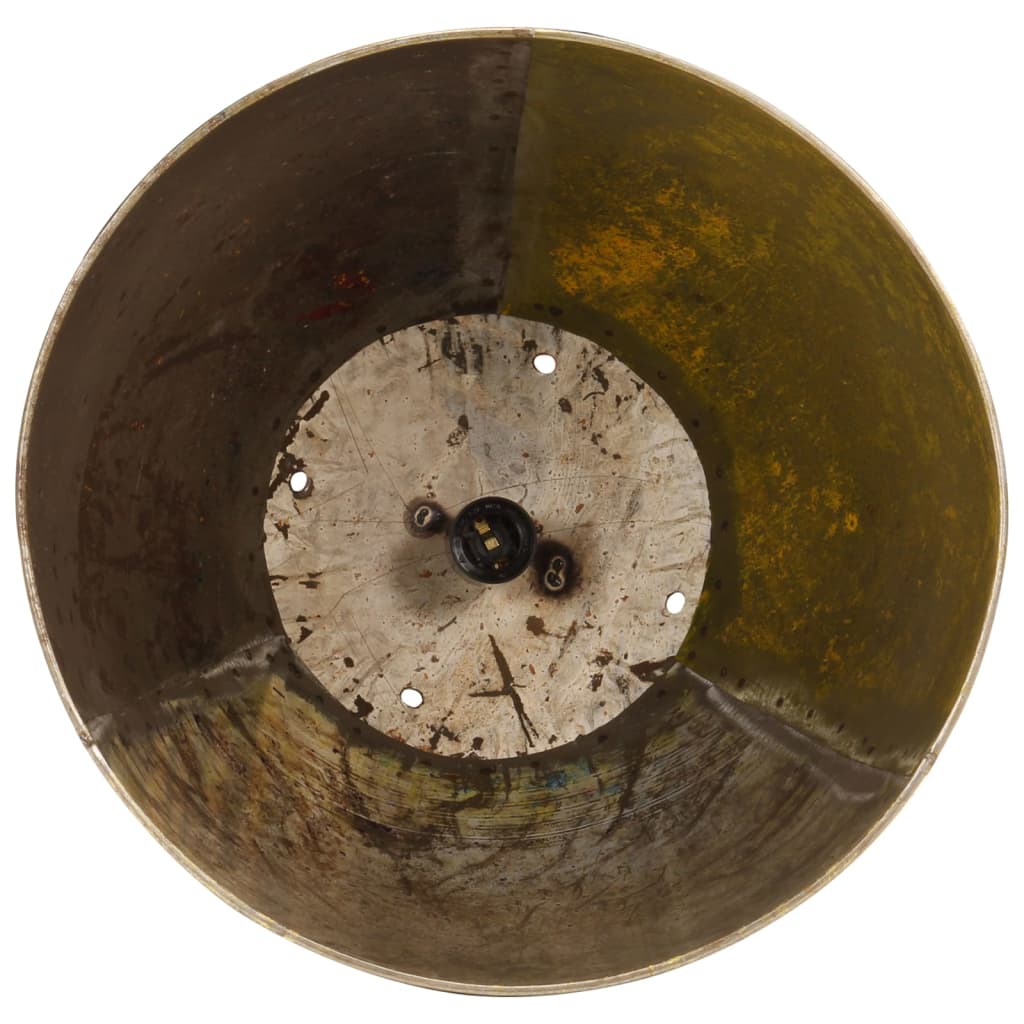 Lampe suspendue industrielle 42 cm e27 25 w round multicolore - number 7.