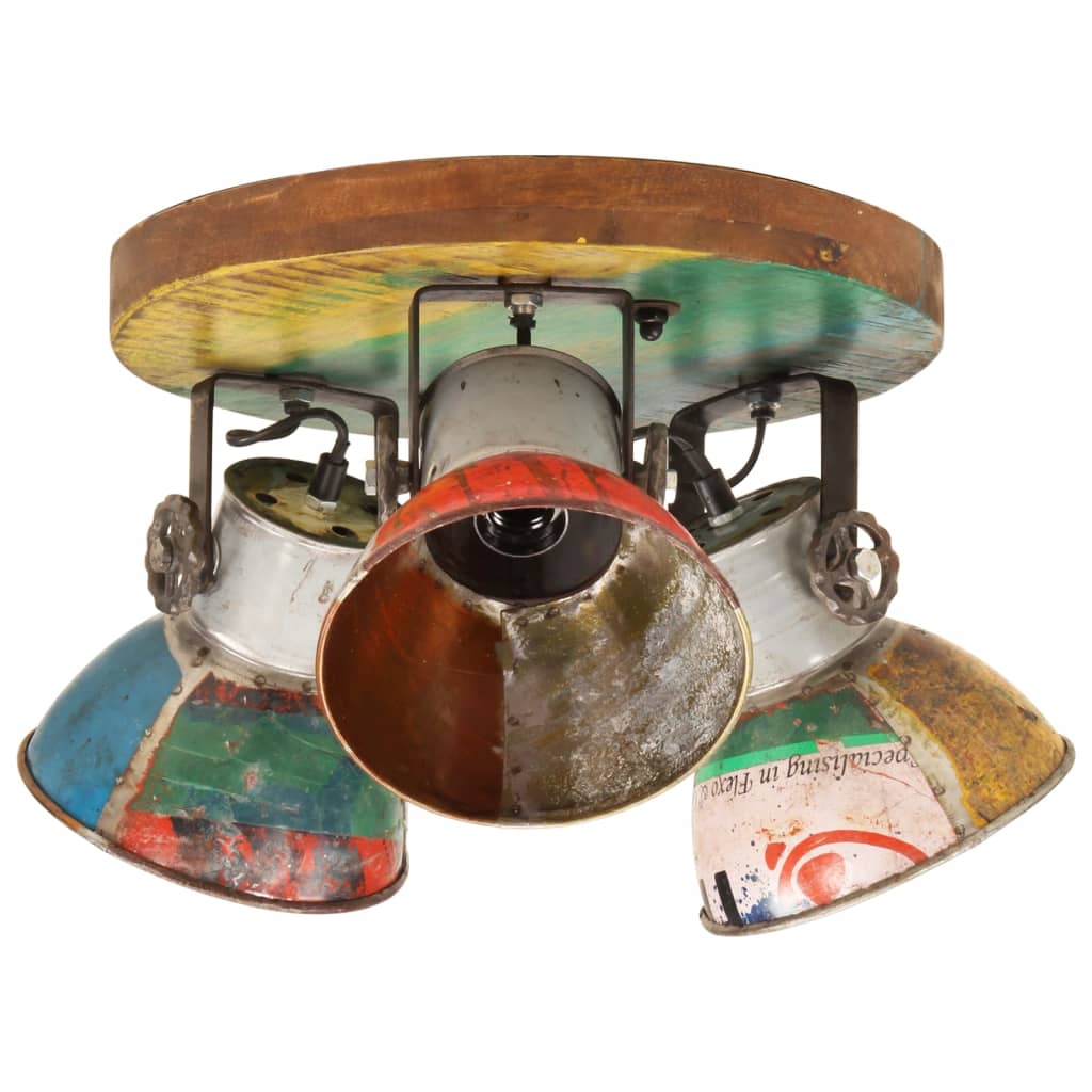 Lampe de plafond industrielle 25 w 42x25 cm e27 multicolore - number 3.