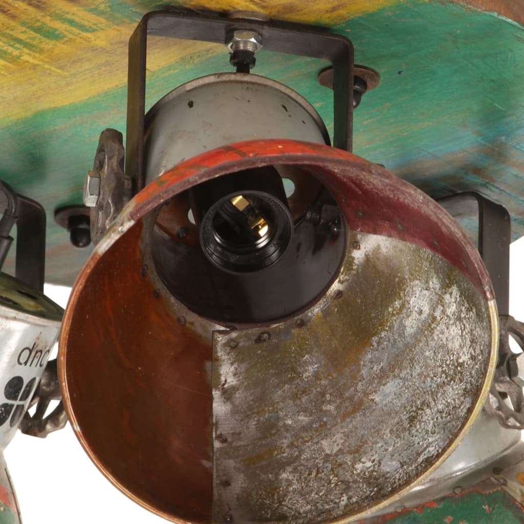 Lampe de plafond industrielle 25 w 42x25 cm e27 multicolore - number 6.