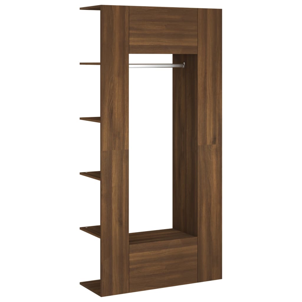 Mobiletti d'ingresso 2 pz. legno ingegnerizzato colore rovere marrone - number 2.