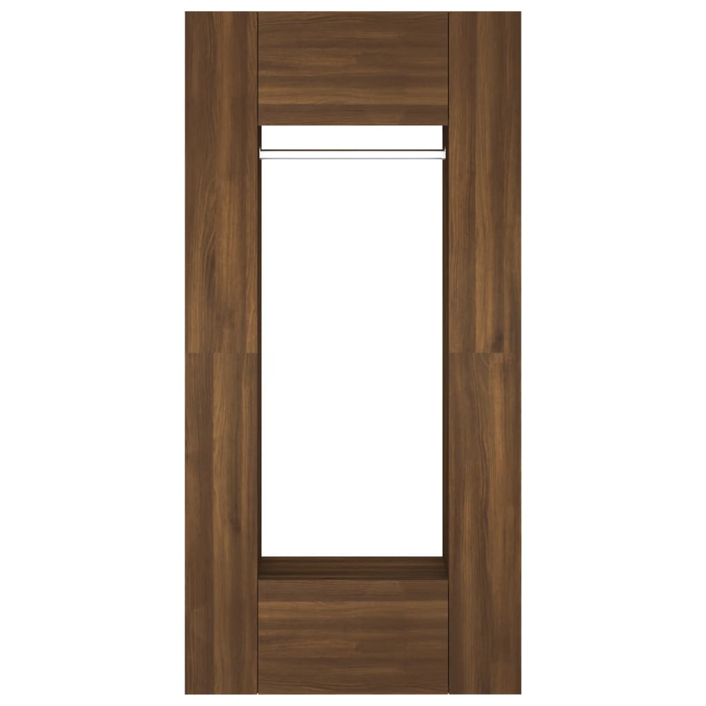 Mobiletti d'ingresso 2 pz. legno ingegnerizzato colore rovere marrone - number 7.