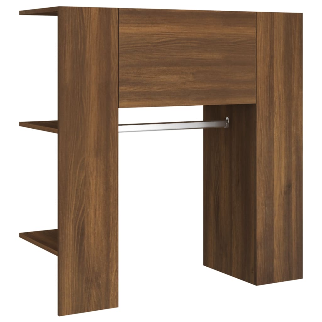 Mobiletti d'ingresso 2 pz. legno ingegnerizzato colore rovere marrone - number 9.