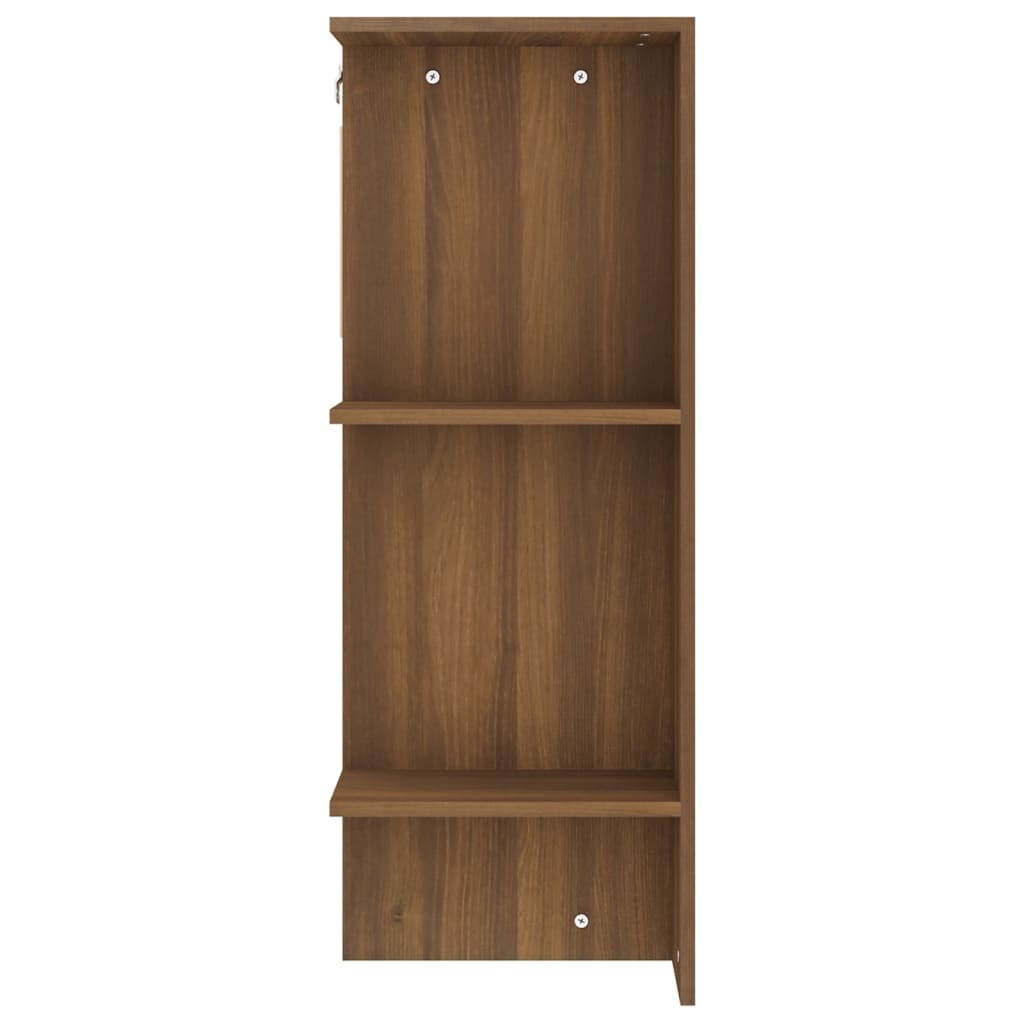 Mobiletti d'ingresso 2 pz. legno ingegnerizzato colore rovere marrone - number 10.