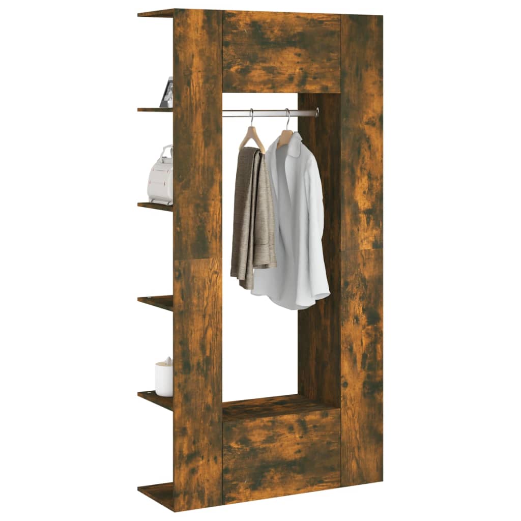 Entréskabe 2 stk. konstrueret træ røget egetræsfarve - number 4.