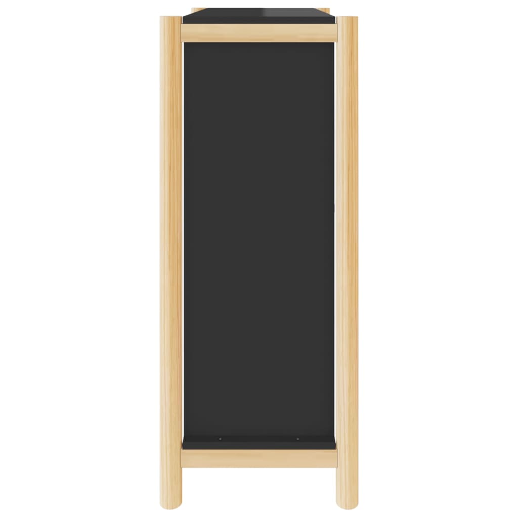 Étagère à chaussures 57,5x33x80 cm en bois composite - noir, 1 - number 7.