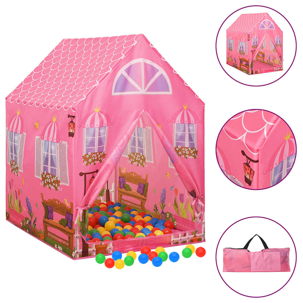 Tente de jeu pour enfants 69x94x104 cm rose - number 1.