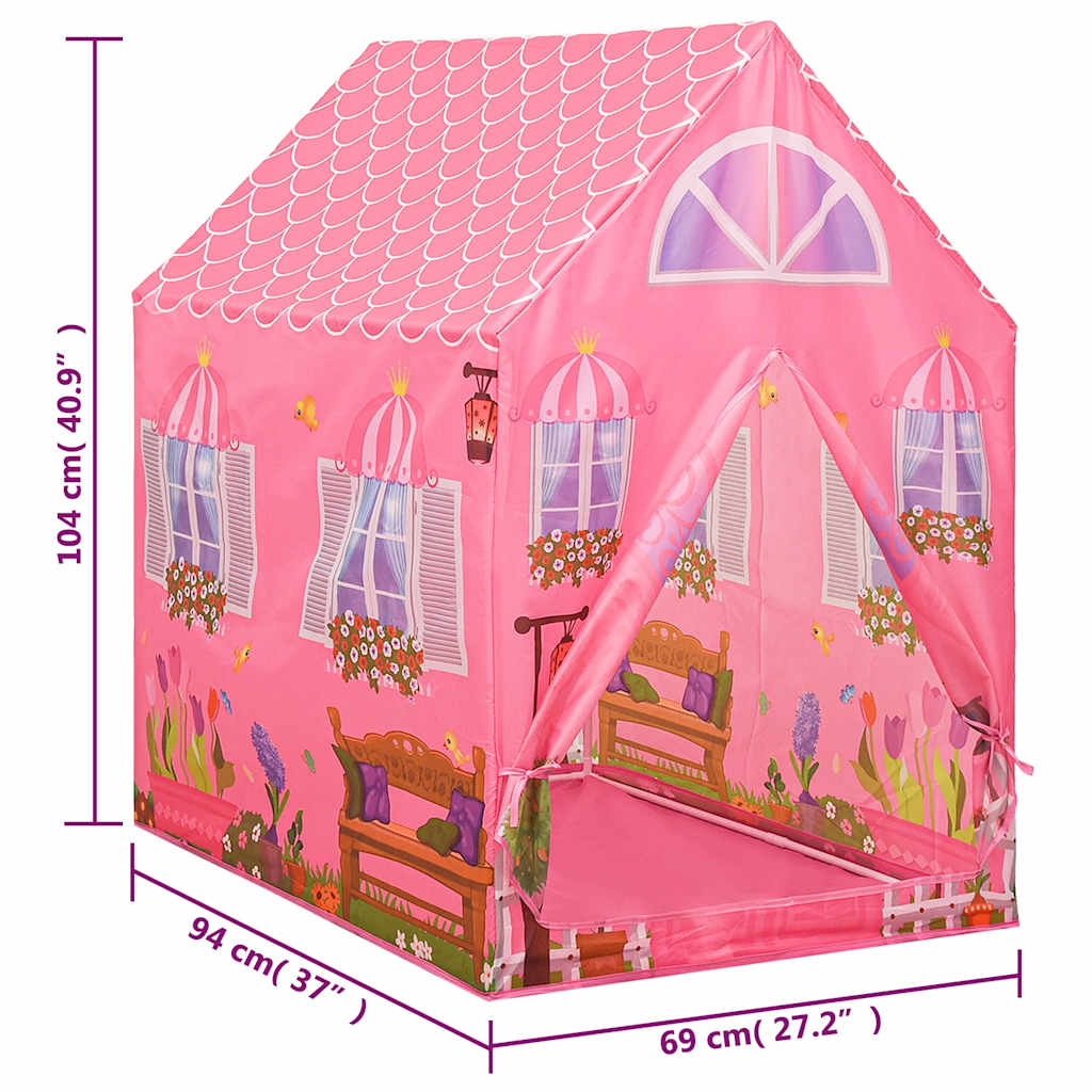 Tente de jeu pour enfants 69x94x104 cm rose - number 8.