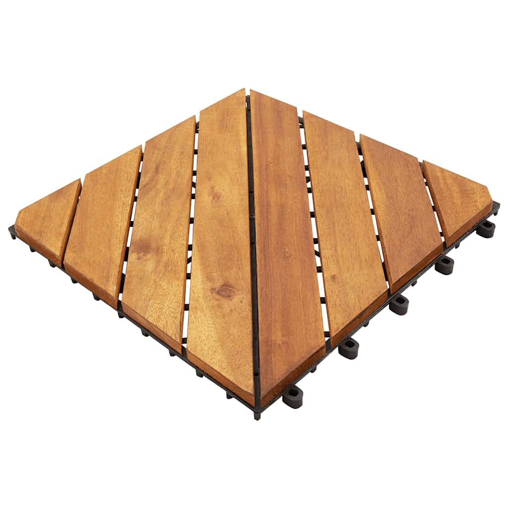 Dalles de terrasse pc. 30x30 cm bois d'acacia massif - marron, motif 3, 20 - number 2.