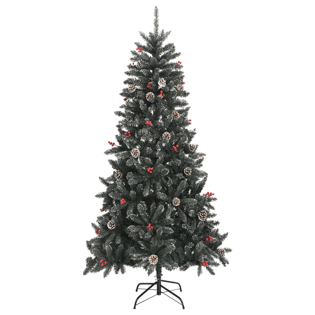 Sapin de noël artificiel avec socle de sapin de noël en pvc vert - 210 cm, 1, sans joints - number 2.