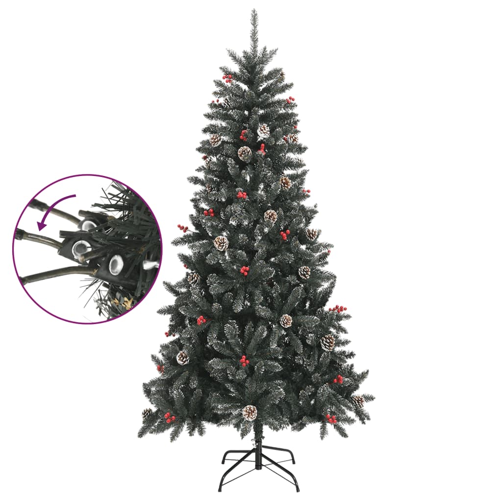 Sapin de noël artificiel avec socle de sapin de noël en pvc vert - 210 cm, 1, sans joints - number 3.