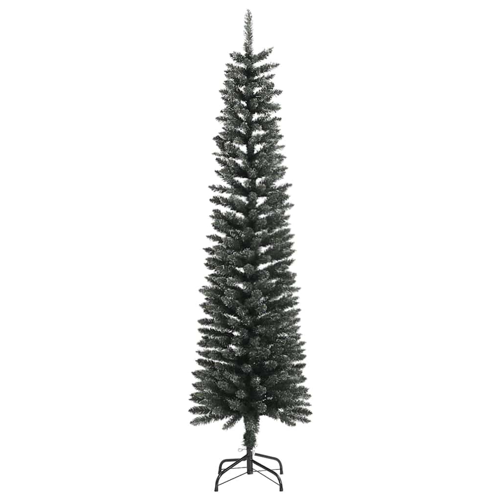 Artificial narrow christmas tree with christmas tree foot pvc green - 180 cm, 1, without joints - number 3.