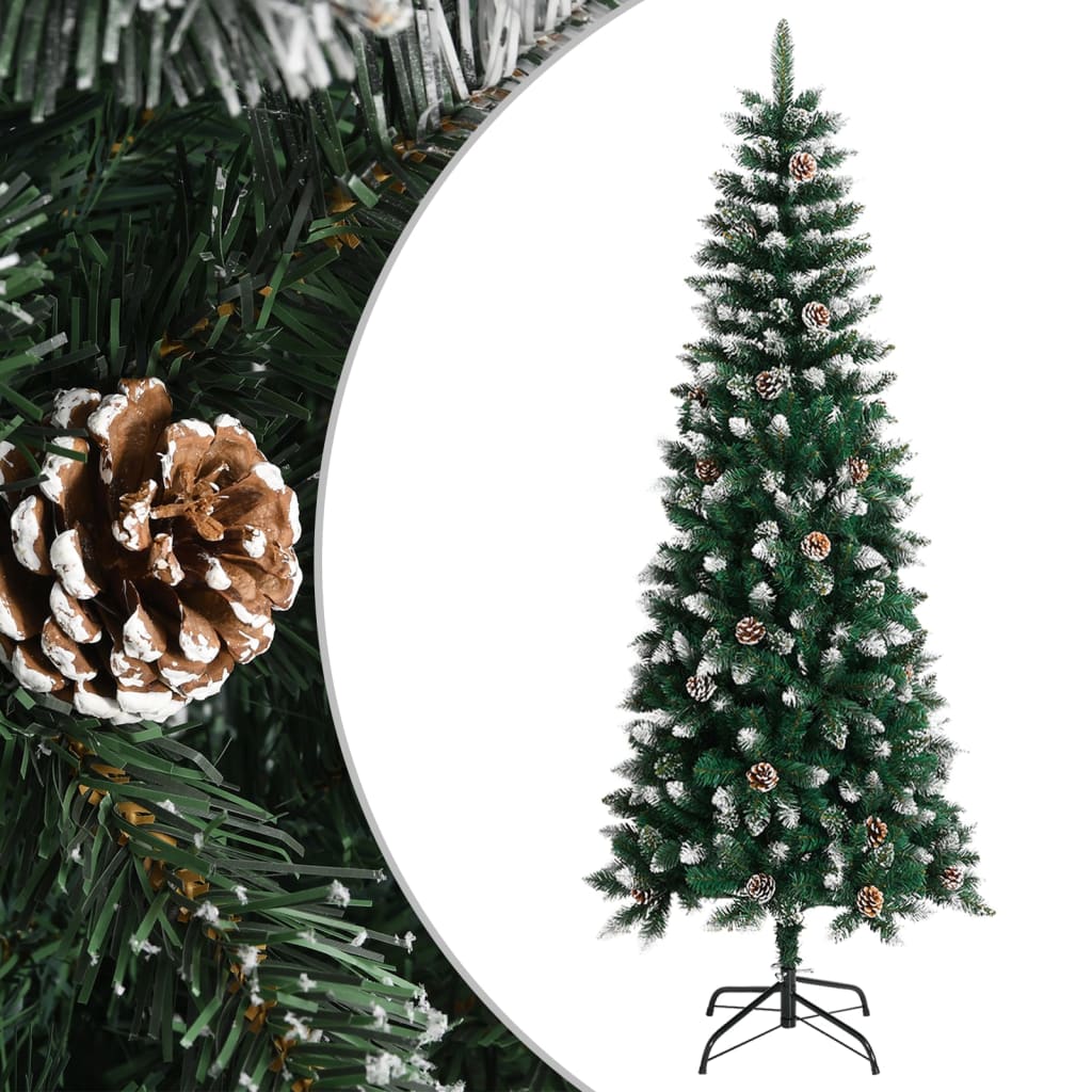 Kunstigt juletræ med juletræsfod pvc grøn - 210 cm, 1, uden led - number 1.