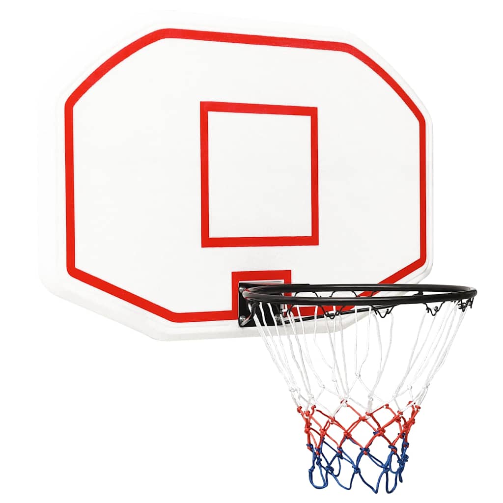 Basketballkurv med plade 109x71x3 cm polyethylen hvid - number 1.