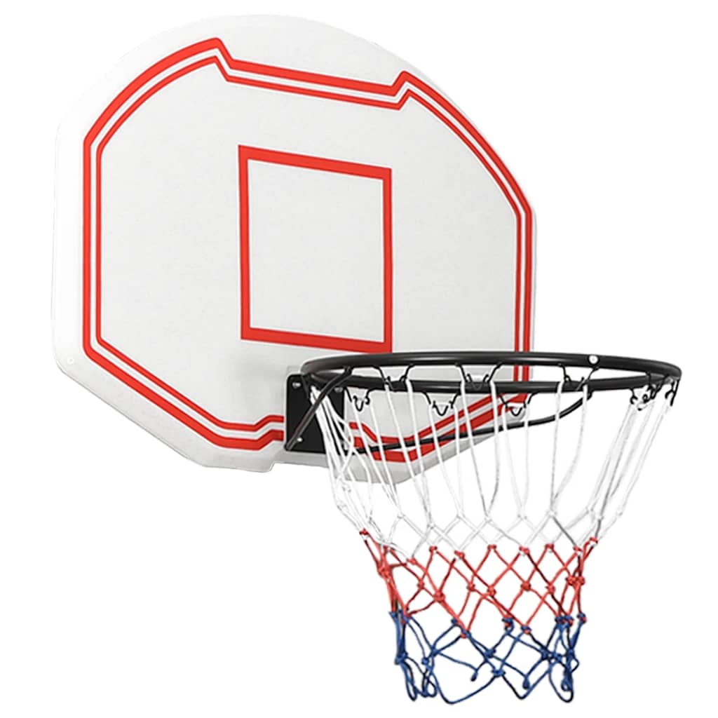 Basketballkurv med plade 90x60x2 cm polyethylen hvid - number 1.