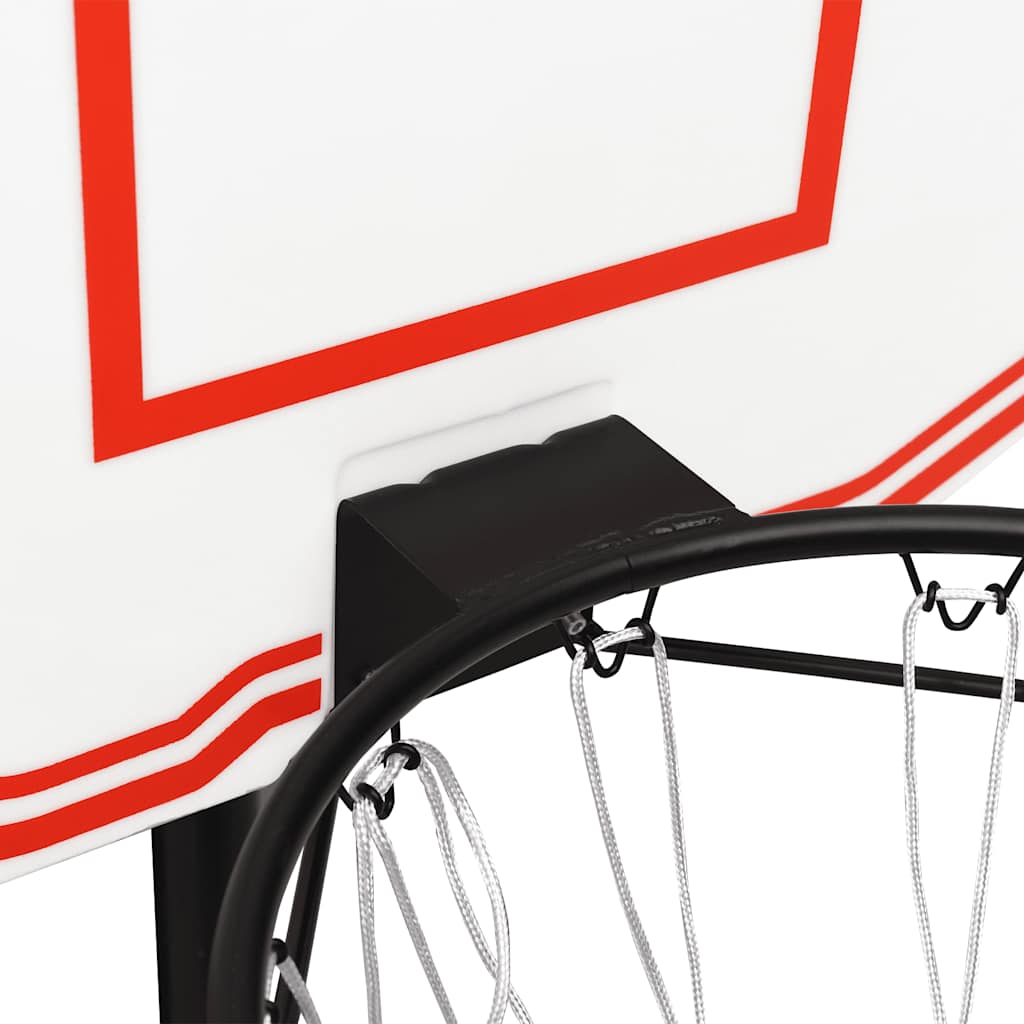 Basketballkurv med plade 90x60x2 cm polyethylen hvid - number 5.