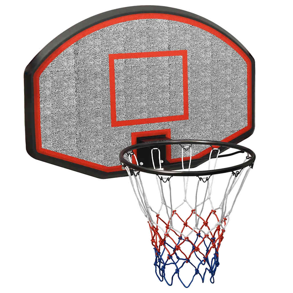 Basketballkurv med plade 90x60x2 cm polyethylen sort - number 1.
