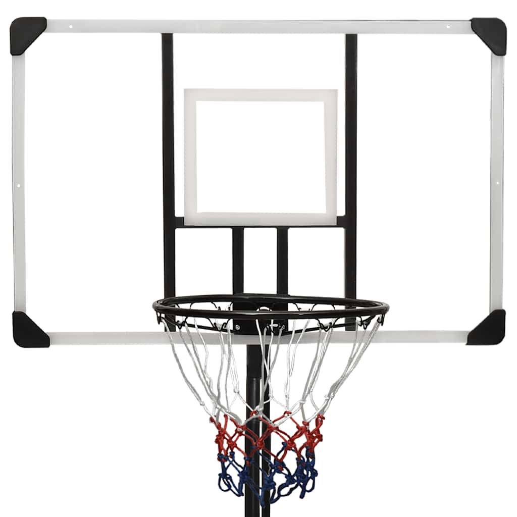 Basketbalstandaard met plaat 256-361 cm polycarbonaat transparant - number 6.
