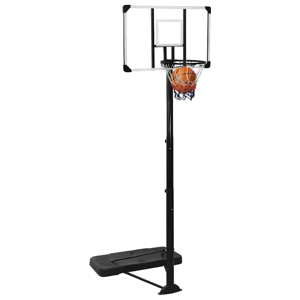 Basketbalstandaard met plaat 256-361 cm polycarbonaat transparant - number 9.