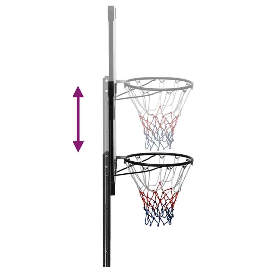 Basketballstativ med plade 235-305 cm polycarbonat transparent - number 9.