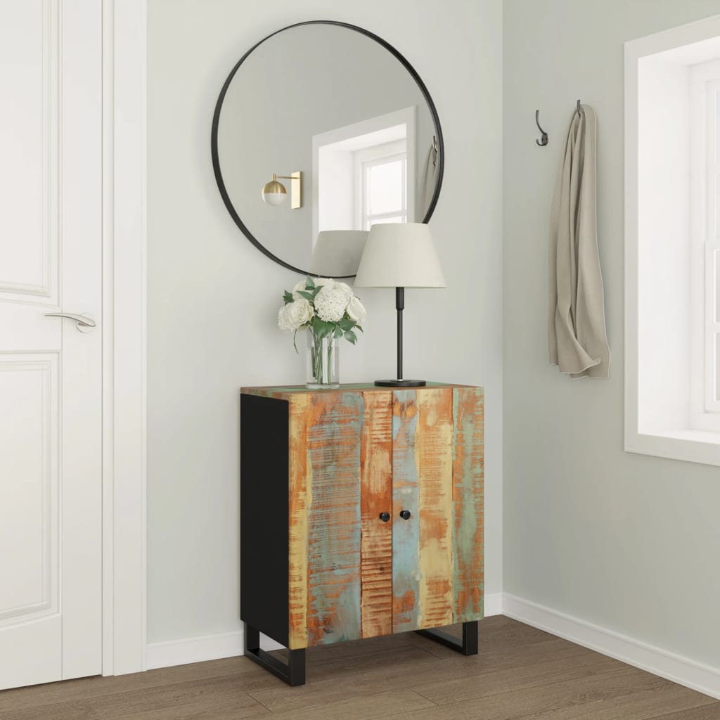 Skjenk 60x33x75 cm massivt resirkulert tre - 1, massivt resirkulert tre - number 1.