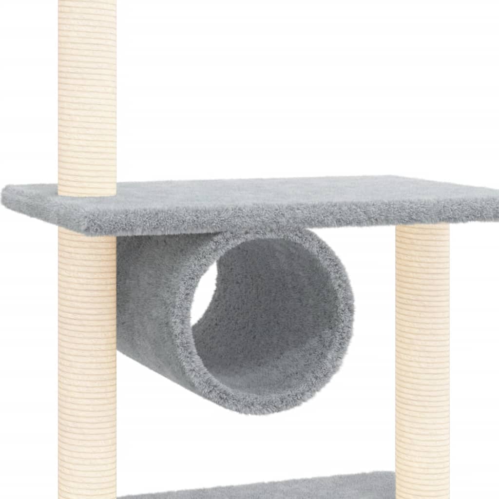 Arbre à chat avec poteaux en sisal 279 cm gris clair - number 6.