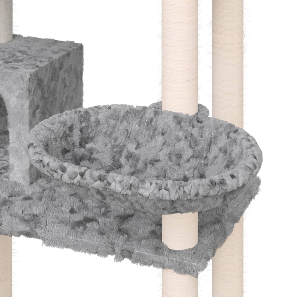 Arbre à chat avec poteaux en sisal 131 cm - gris clair - number 6.