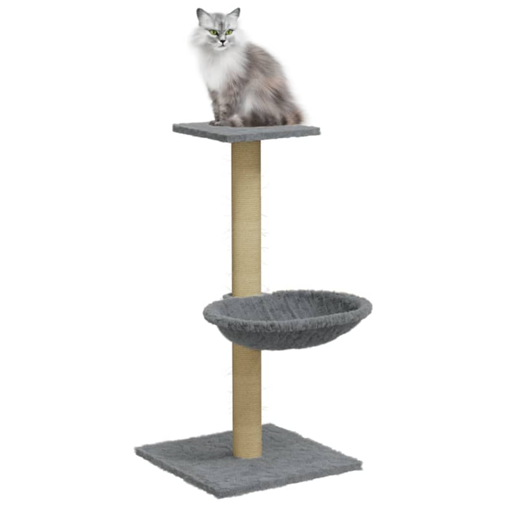 Arbre à chat avec griffoir en sisal 74 cm - gris clair - number 3.