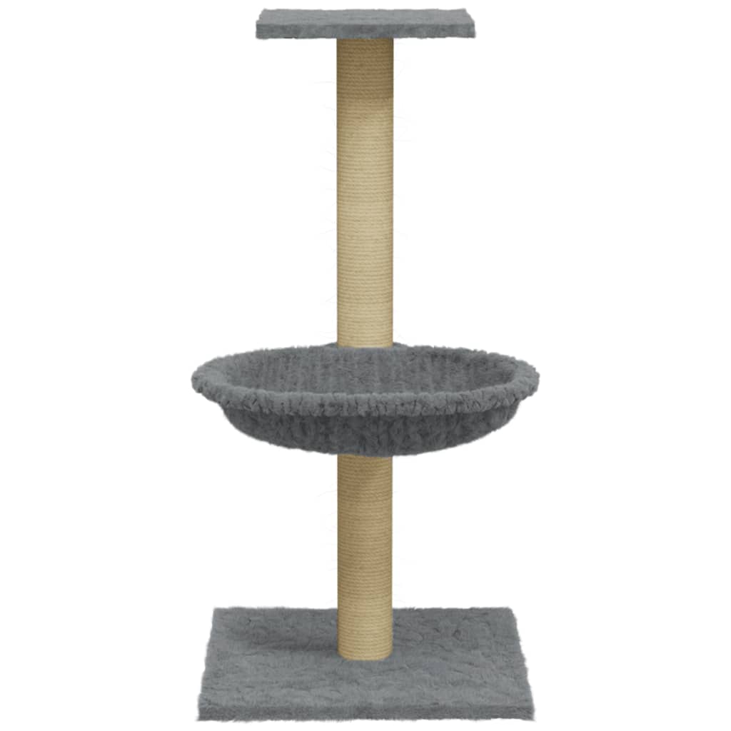 Arbre à chat avec griffoir en sisal 74 cm - gris clair - number 4.