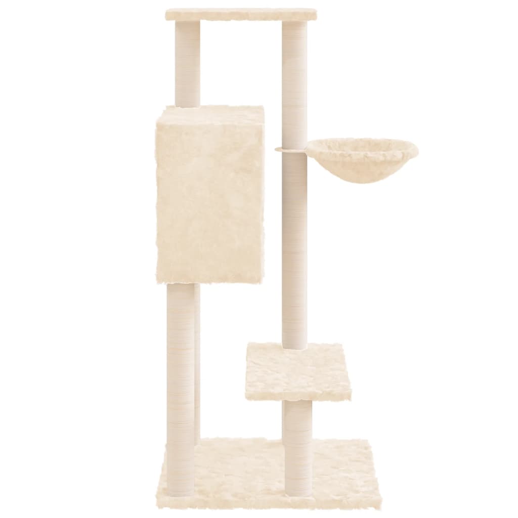 Arbre à chat avec poteaux à griffer en sisal 108,5 cm couleur crème - crème - number 5.