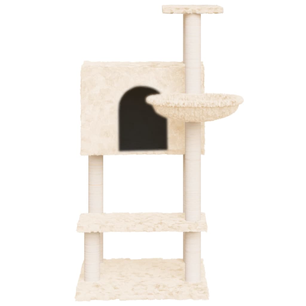 Arbre à chat avec poteaux à griffer en sisal 108,5 cm couleur crème - crème - number 4.