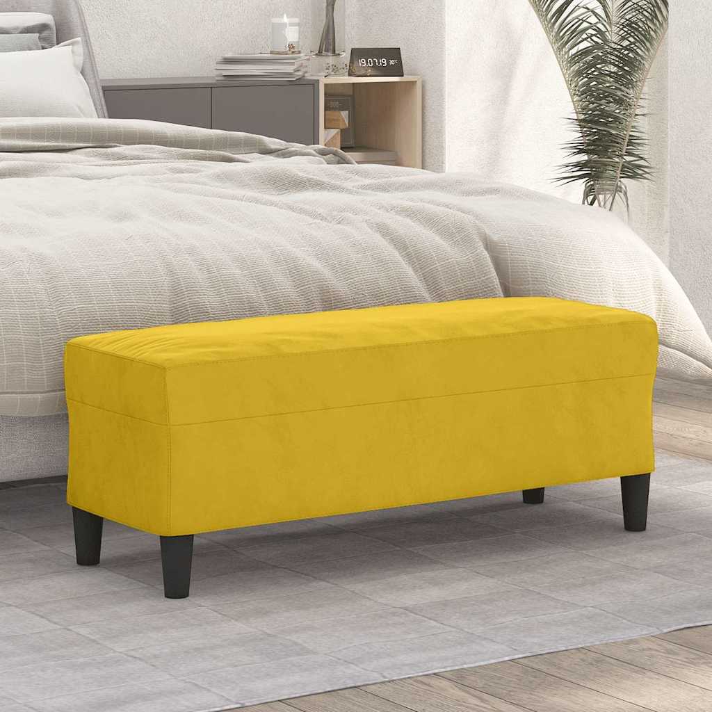 Banco velluto - giallo, 100 x 35 x 41 cm - number 1.
