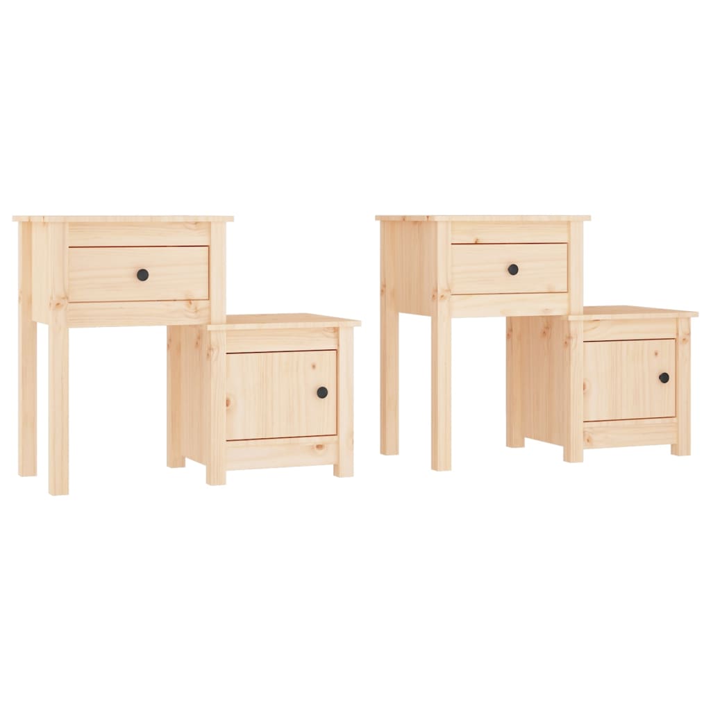 Bedside tables pc. 79.5x38x65.5 cm solid pine - natural colour, 2 - number 2.