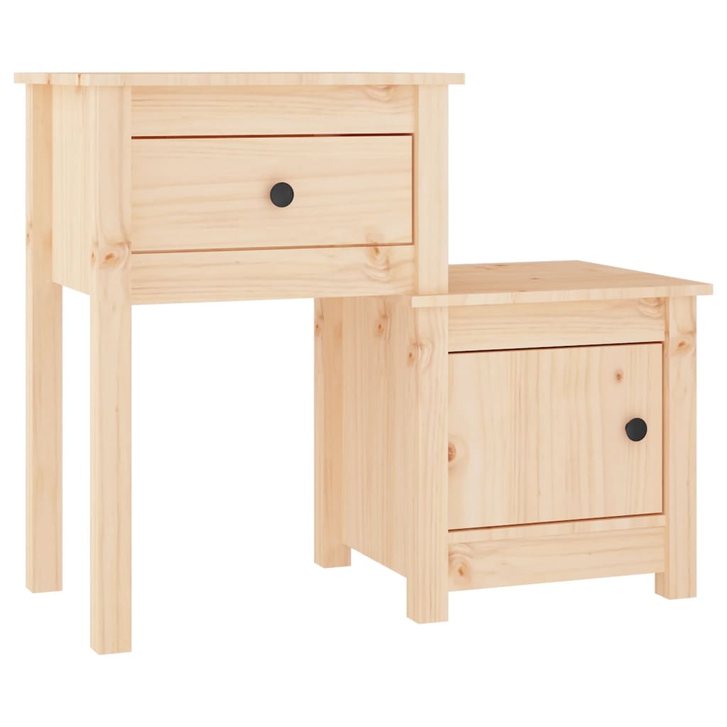 Bedside tables pc. 79.5x38x65.5 cm solid pine - natural colour, 2 - number 3.