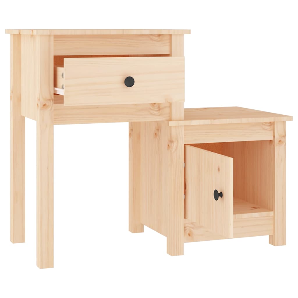 Bedside tables pc. 79.5x38x65.5 cm solid pine - natural colour, 2 - number 4.