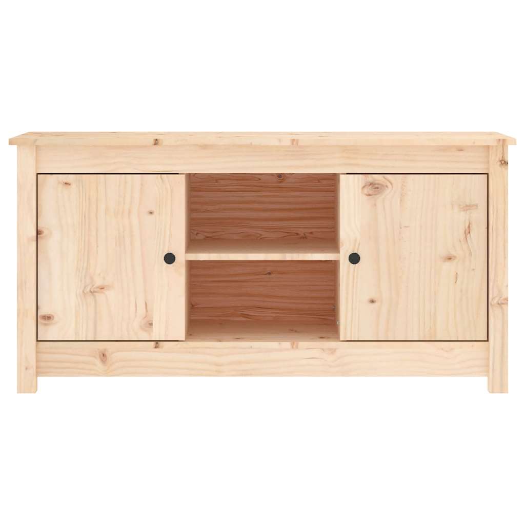 Tv-bord 103x36,5x52 cm massivt fyrretræ - naturfarvet, 1 - number 3.