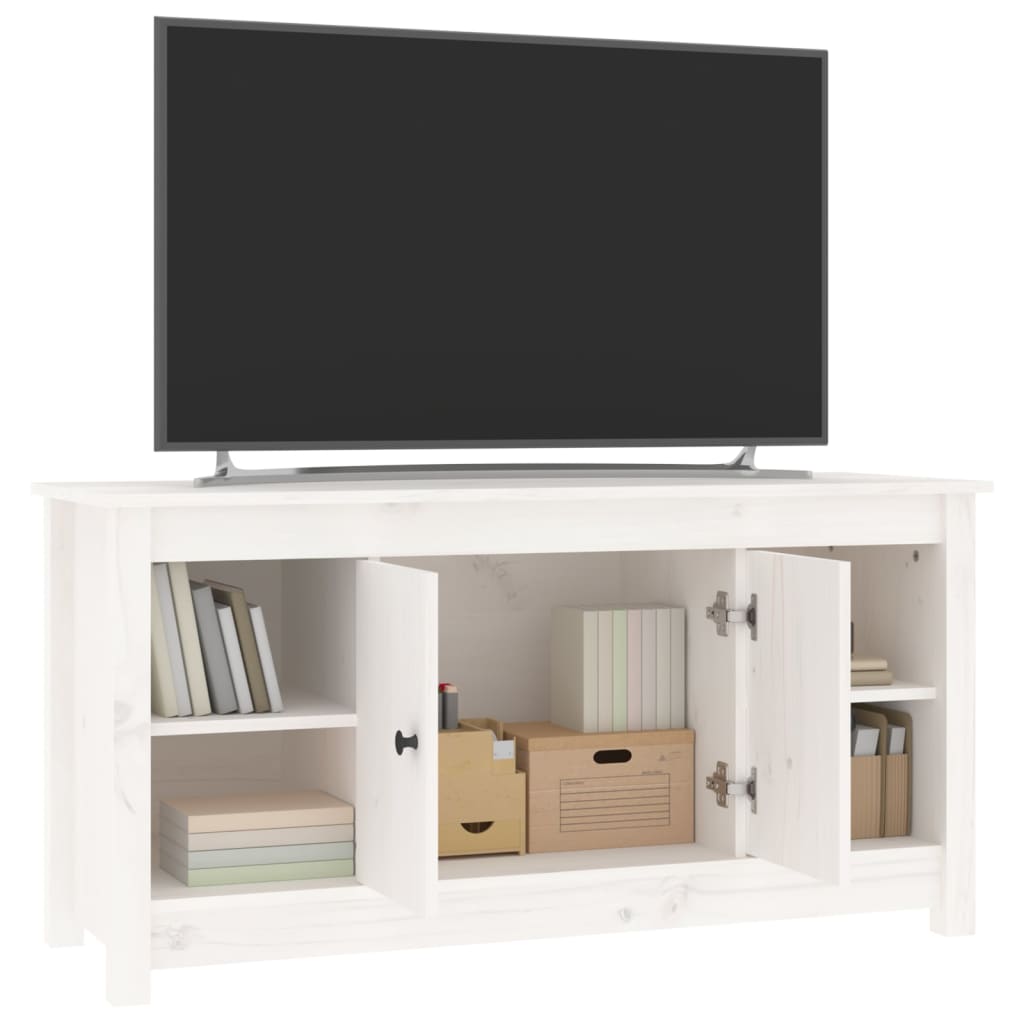 Table tv 103x36,5x52 cm pin massif - blanc, 1 - number 7.