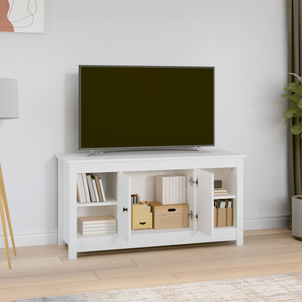 Table tv 103x36,5x52 cm pin massif - blanc, 1 - number 6.