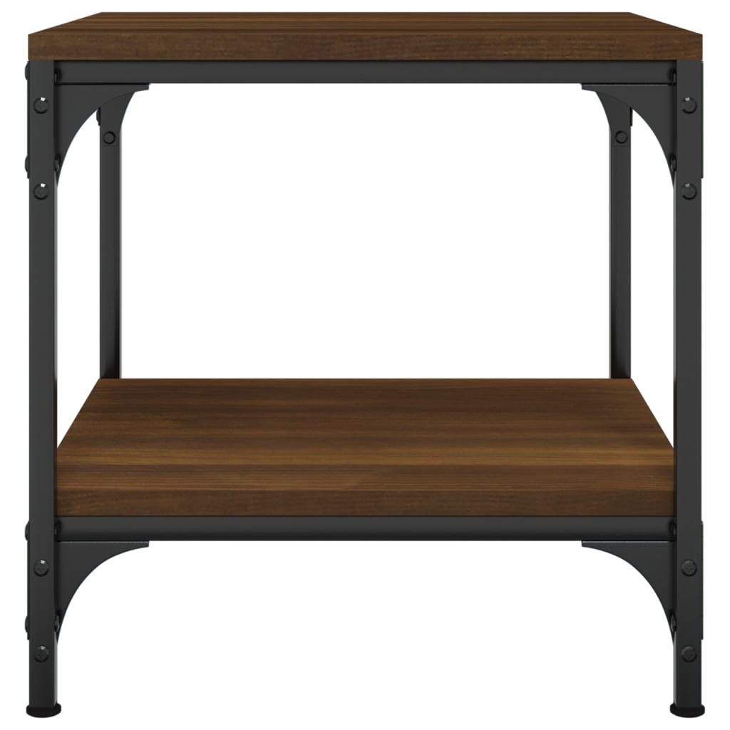 Stolik pomocniczy drewno klejone dąb brązowy - dąb brązowy, 40 x 40 x 40 cm, 1 - number 4.