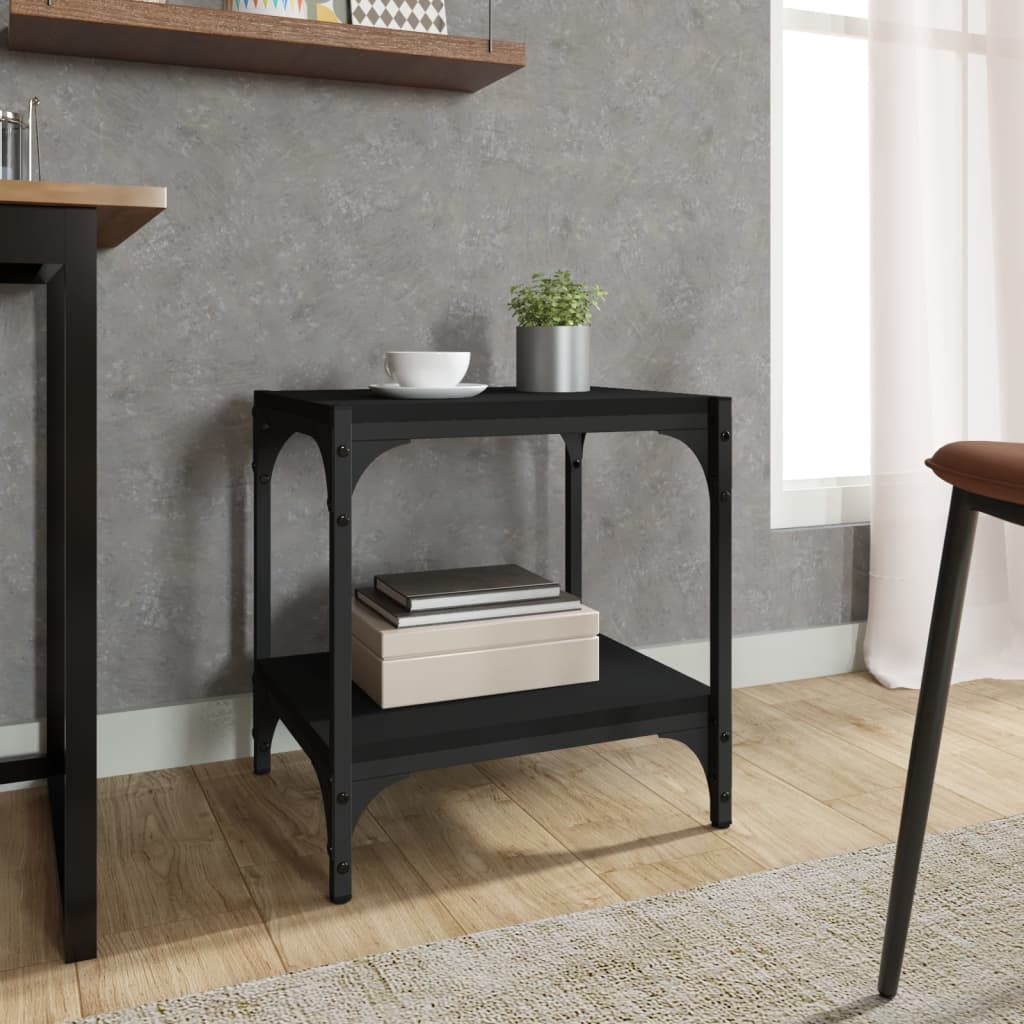 Stolik pod tv 40x33x41 cm drewno i stal - czarny, 1,40 cm - number 3.