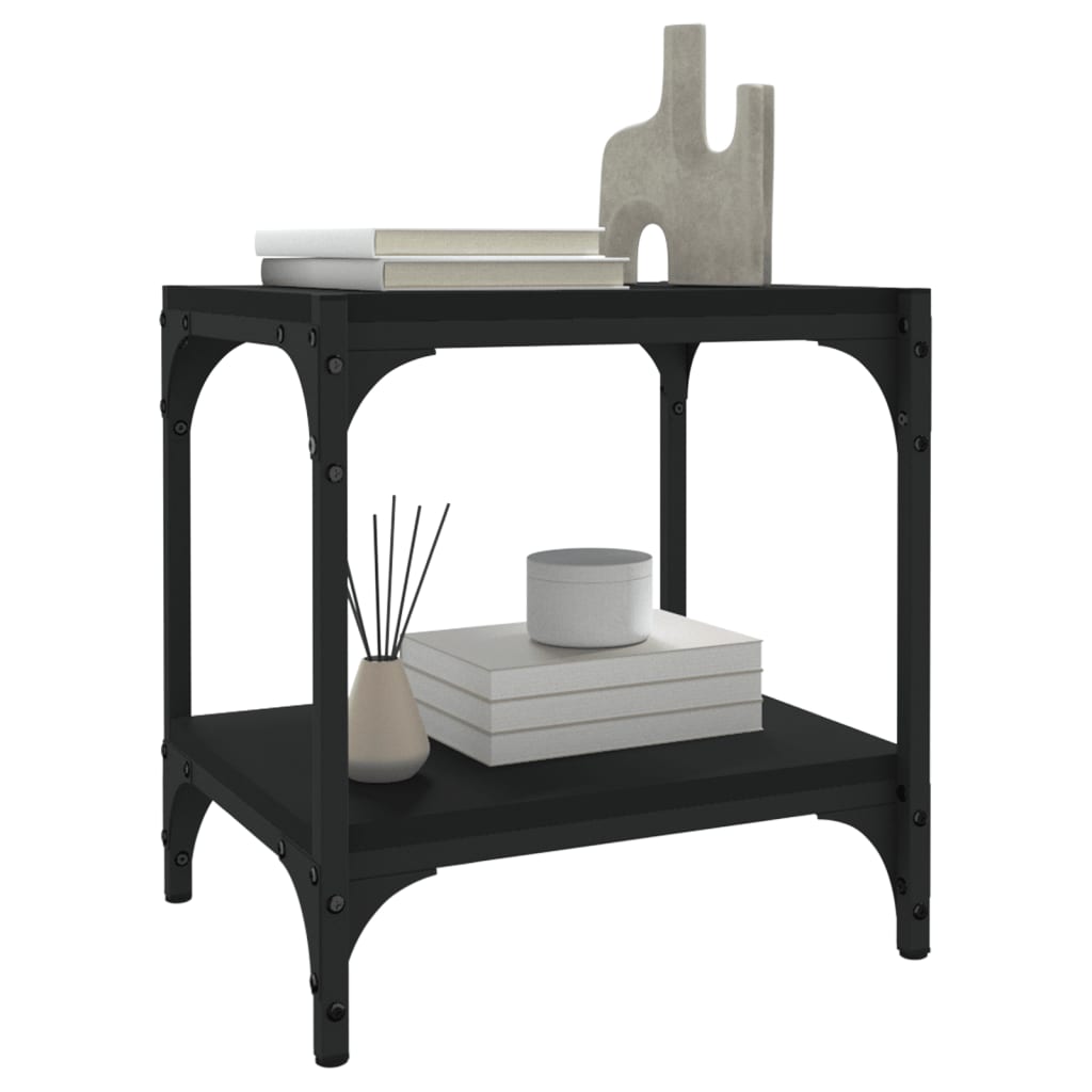 Stolik pod tv 40x33x41 cm drewno i stal - czarny, 1,40 cm - number 4.