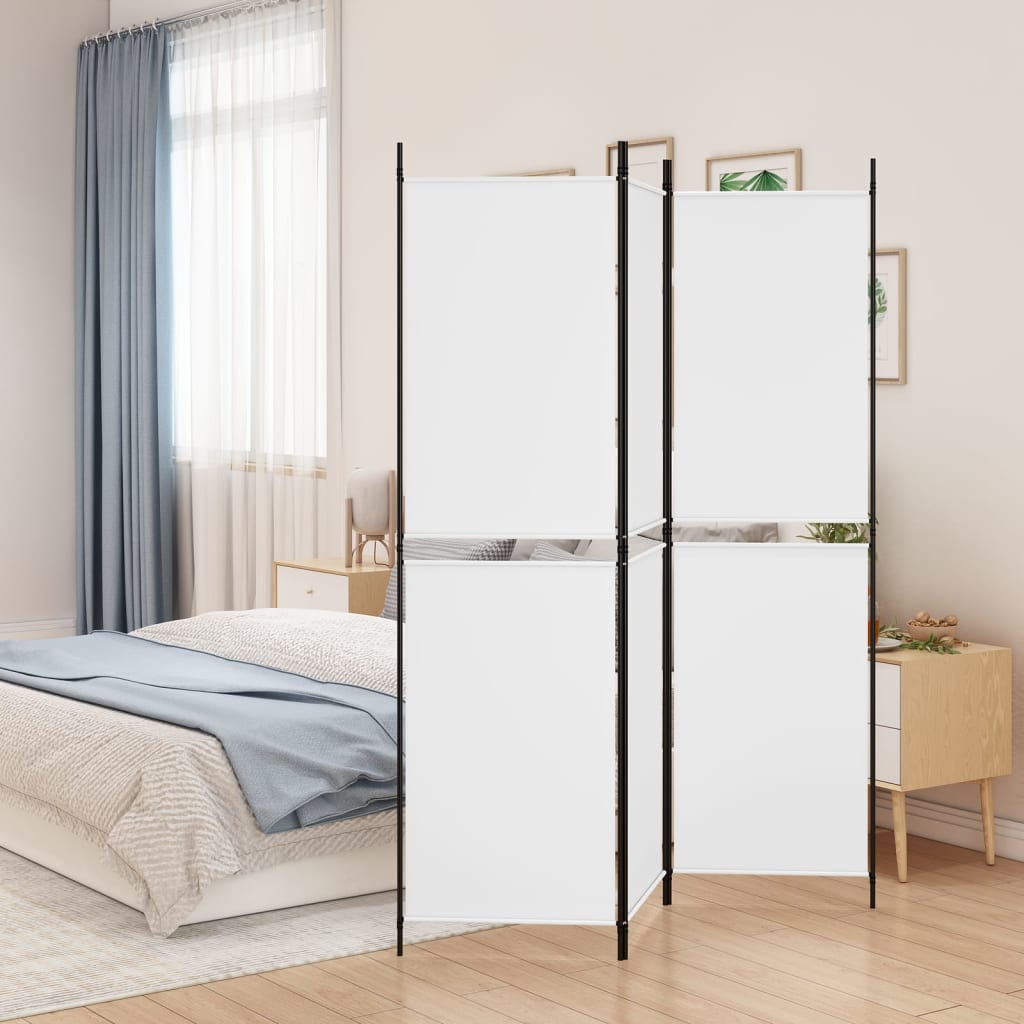 3-panel's room divider 150x180 cm stoff hvit - number 1.