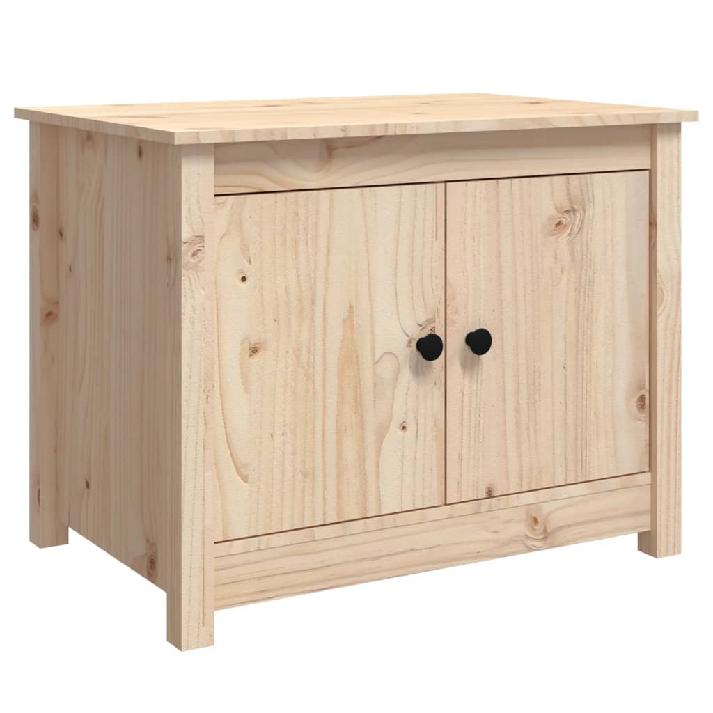 Sofabord 71x49x55 cm massivt fyrretræ - naturfarvet, 1 - number 2.