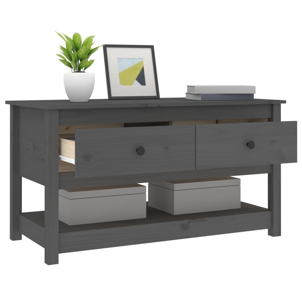 Sofabord 102x49x55 cm massivt fyrretræ - grå, 1 - number 8.