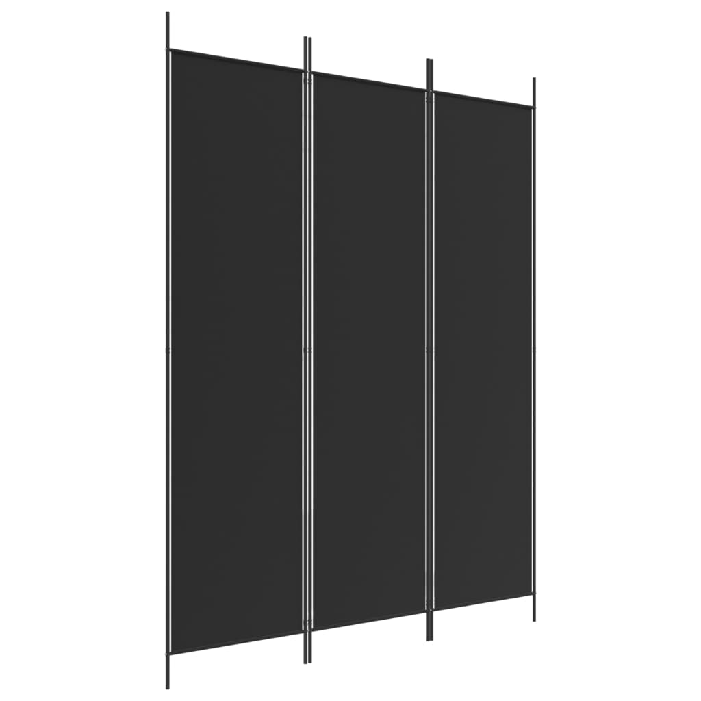 3-panels romdeler stoff - svart, 150 x 200 cm, 1 - number 2.