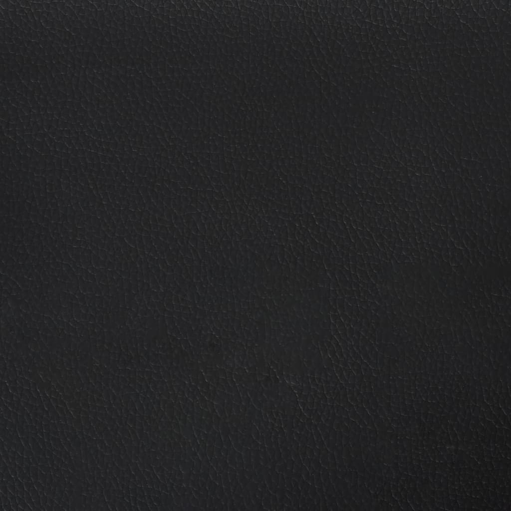 Sengegavl med kanter kunstlæder - sort, 83 x 23 x 78/88 cm, 1 - number 6.