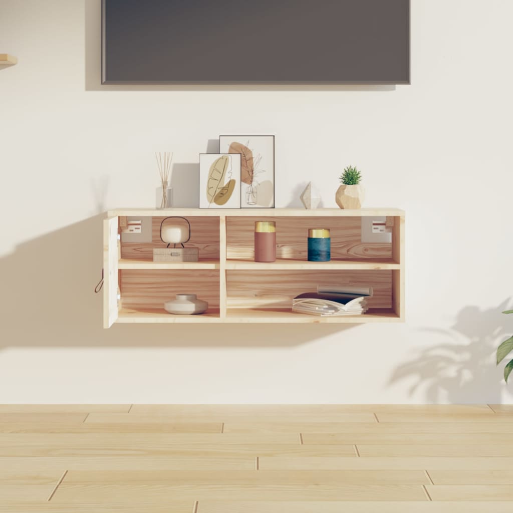 Veggskap 80x30x30 cm massiv furu - naturfarge, 1 - number 3.