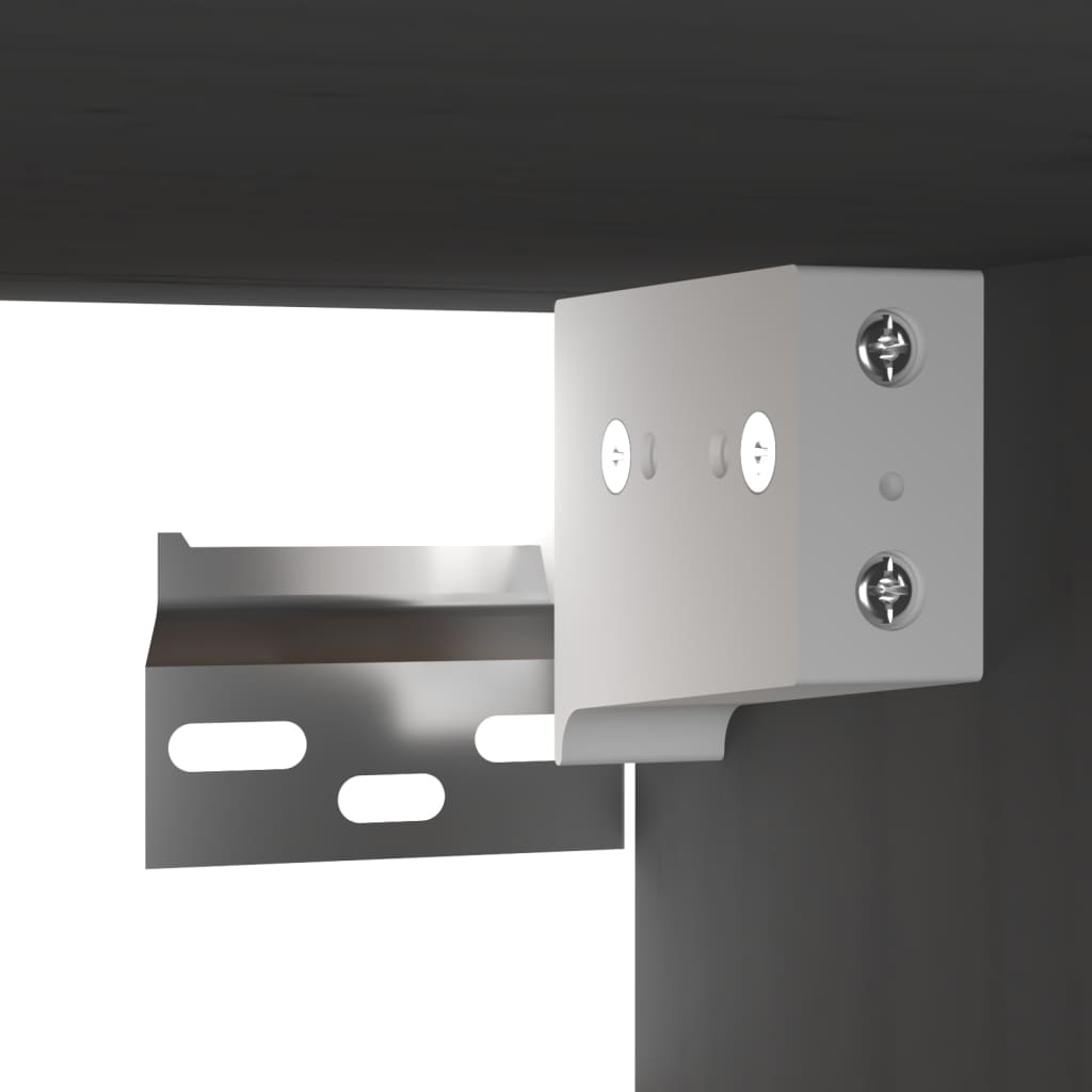 Vægskabe stk. 80x30x30 cm massivt fyrretræ - grå, 2, 1 - number 11.