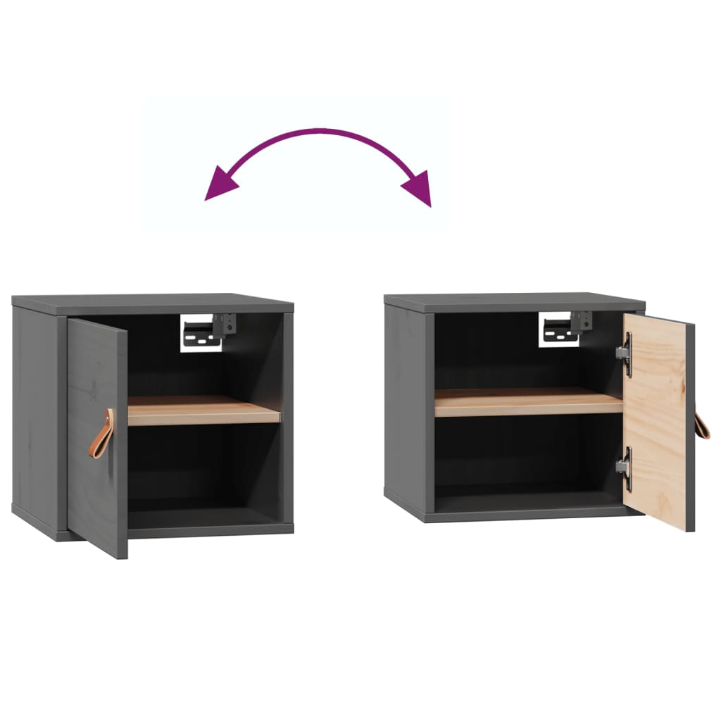 Wall cabinet 31.5x30x30 cm solid pine - gray, 1 - number 9.