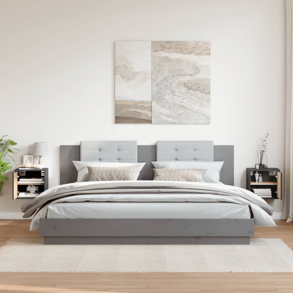 Overskap stk. 31,5x30x30 cm massiv furu - grå, 2, 1 - number 3.