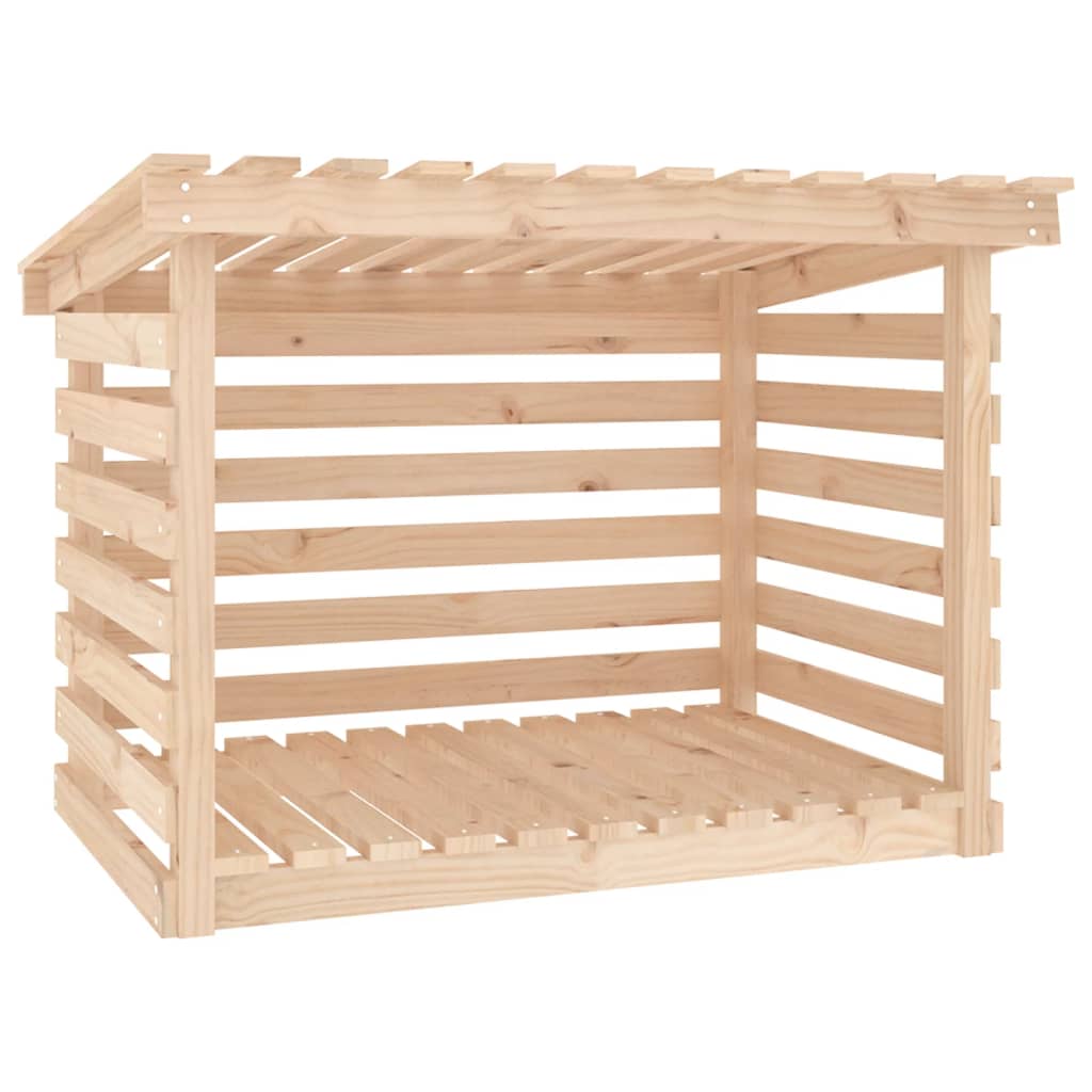 Firewood rack solid pine - white, 108 x 64.5 x 78 cm - number 2.